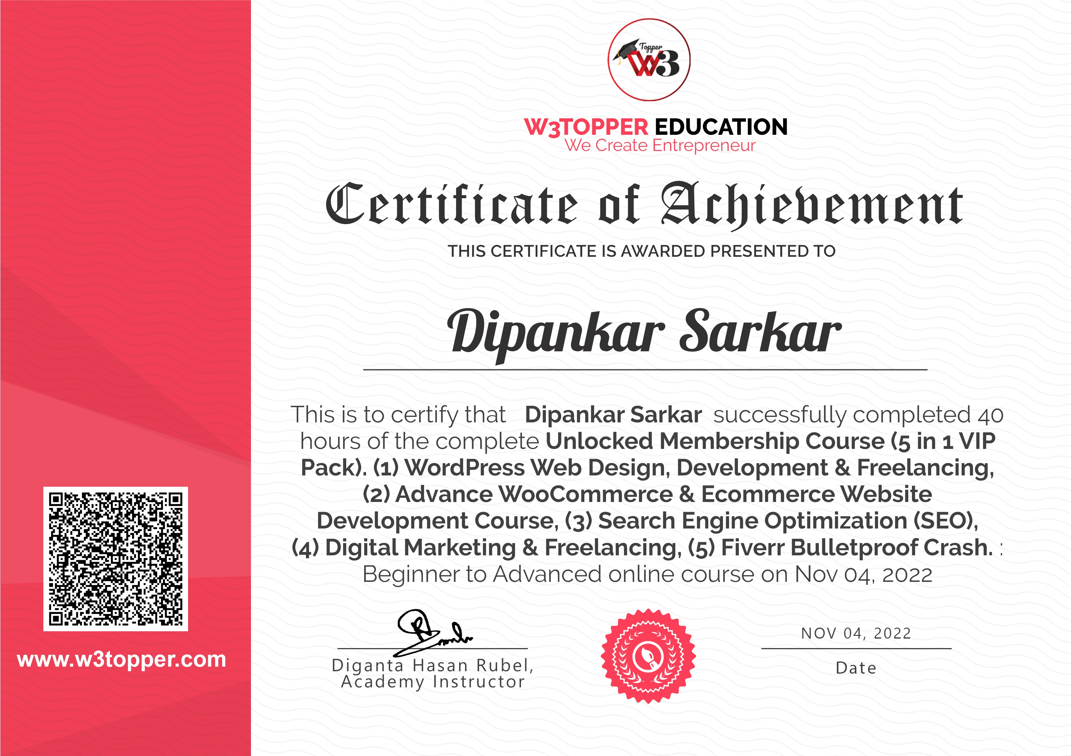 Wordpress developer certificate